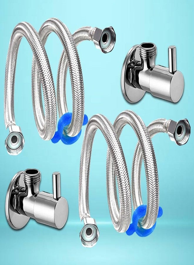 MLD Multipurpose use connection pipe with angle cocke flora valve combo set for home GCP4876 (24 inch) (Pipe With Valve) (combo) - Image 1